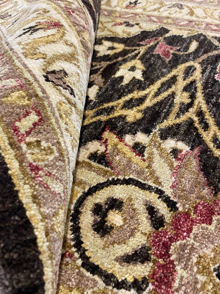 4 x 11.8 Black Chobi Hand-knotted Peshawar Rug #PIX-HT-4059