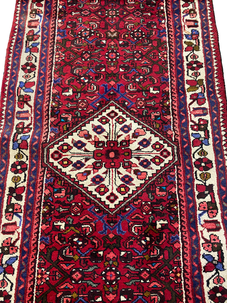 13.5 Feet Runner Persian Hamadan Rug #B-80035