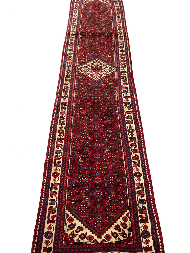 13.5 Feet Runner Persian Hamadan Rug #B-80035