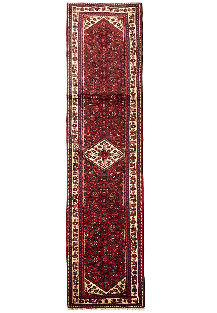 13.5 Feet Runner Persian Hamadan Rug #B-80035