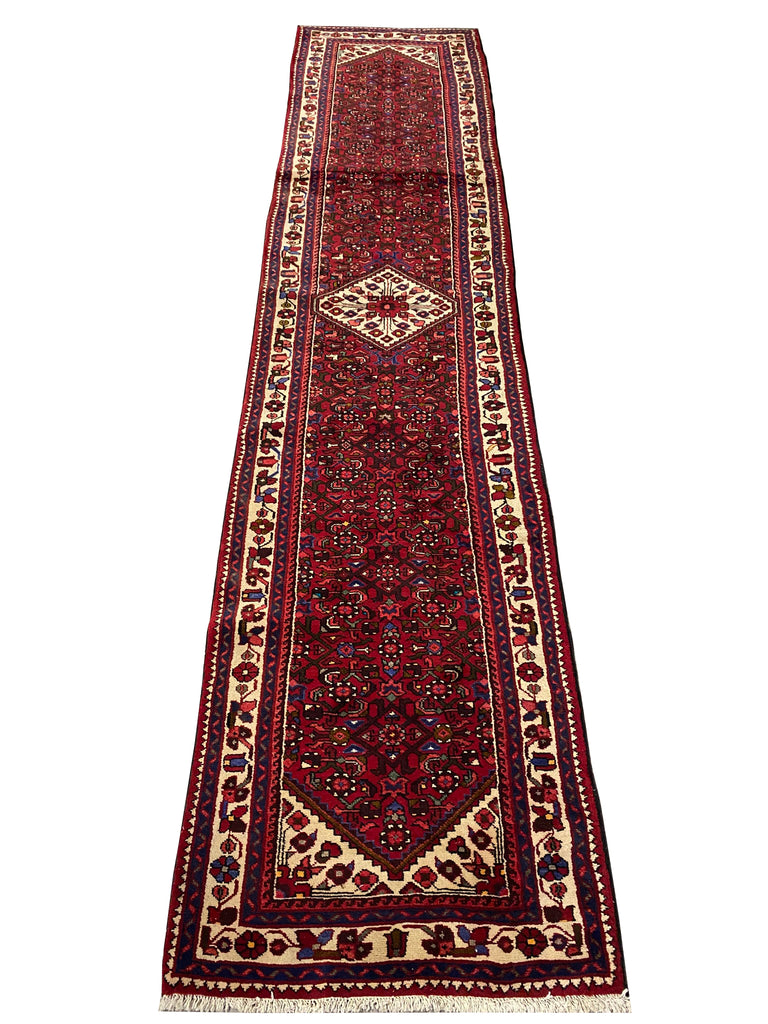 13.5 Feet Runner Persian Hamadan Rug #B-80035