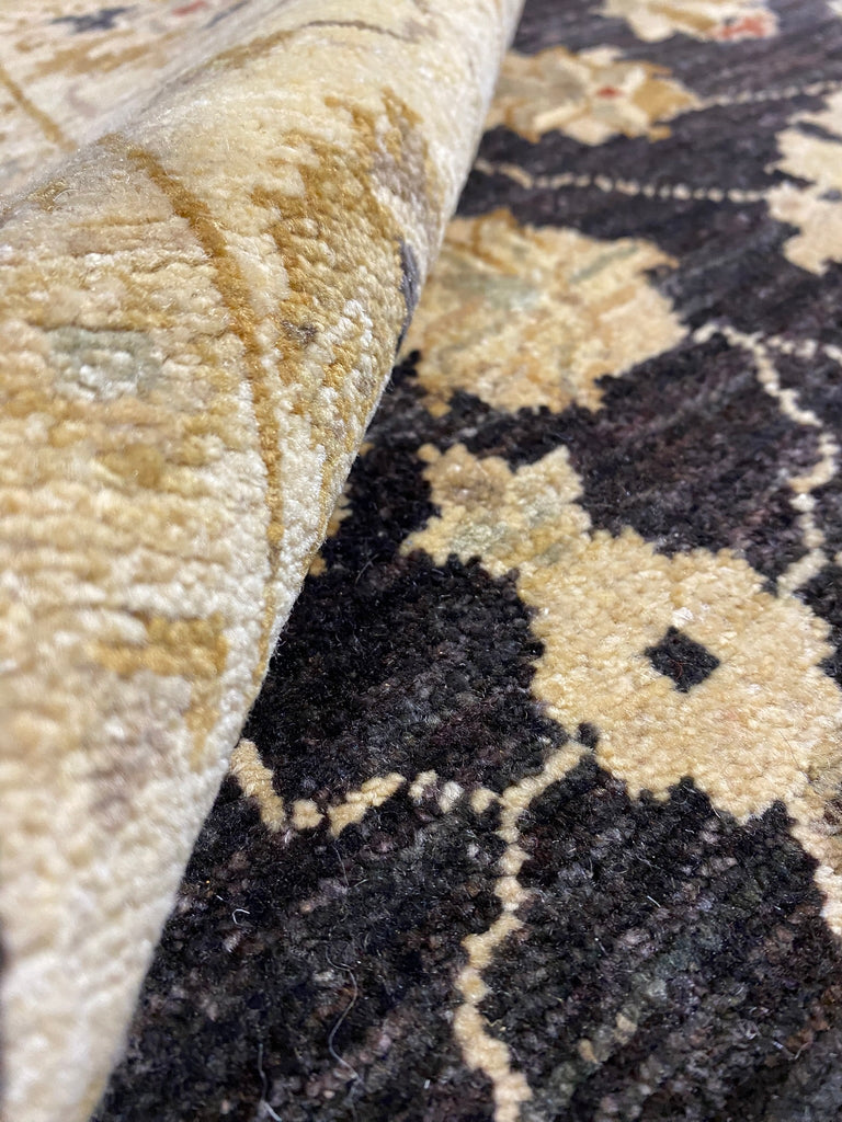 4 x 10.6 Dark Brown Chobi Peshawar Wide Runner 9931