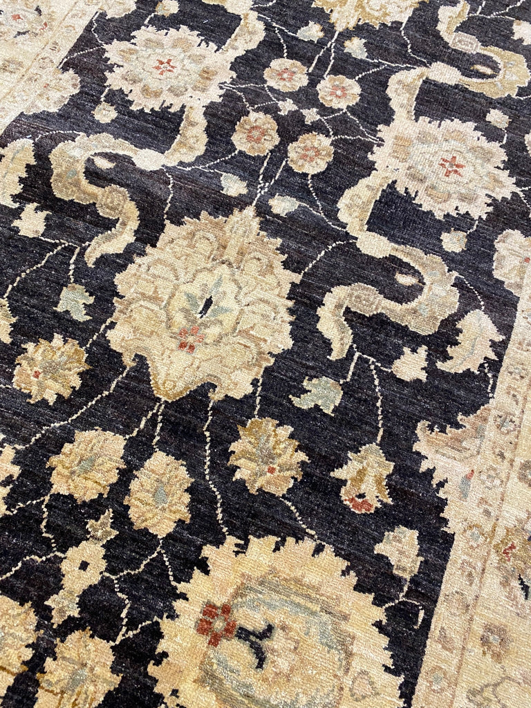 4 x 10.6 Dark Brown Chobi Peshawar Wide Runner 9931