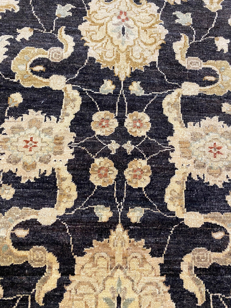 4 x 10.6 Dark Brown Chobi Peshawar Wide Runner 9931