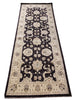 Load image into Gallery viewer, 4 x 10.6 Dark Brown Chobi Peshawar Wide Runner 9931