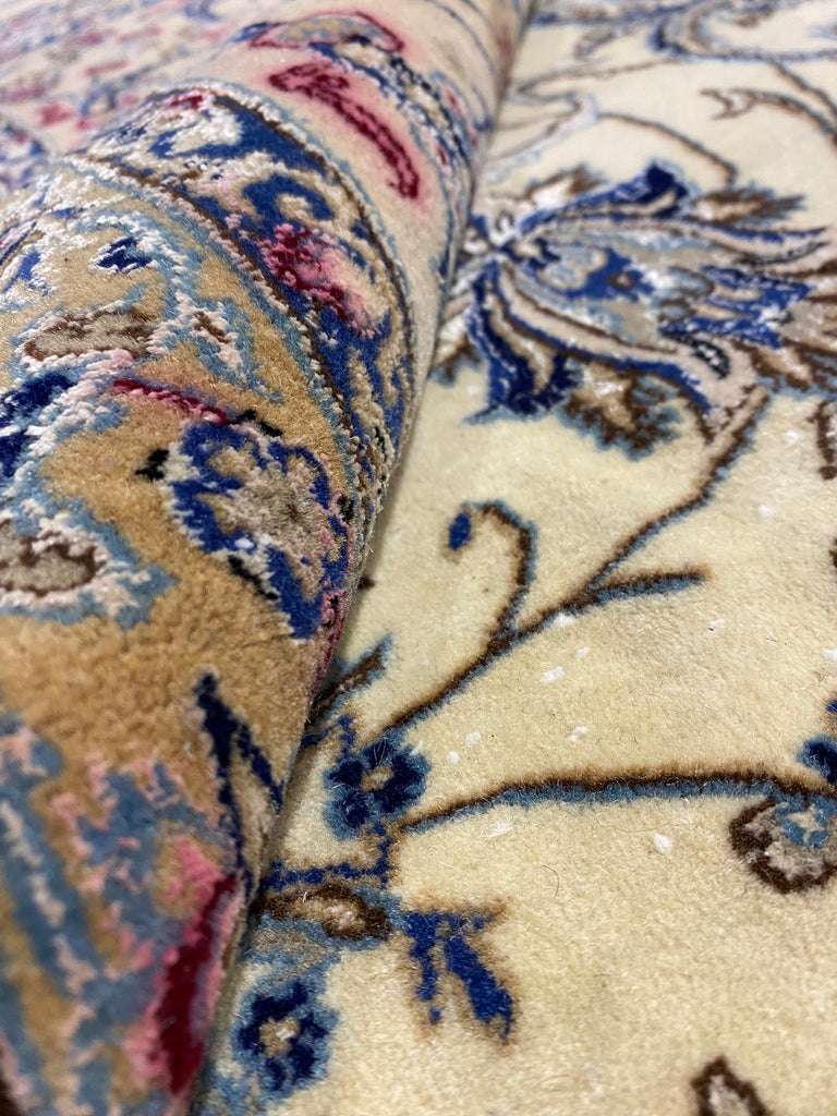 11 x 11.9 Square Persian Nain Estate Rug Wool and Silk #F-6951