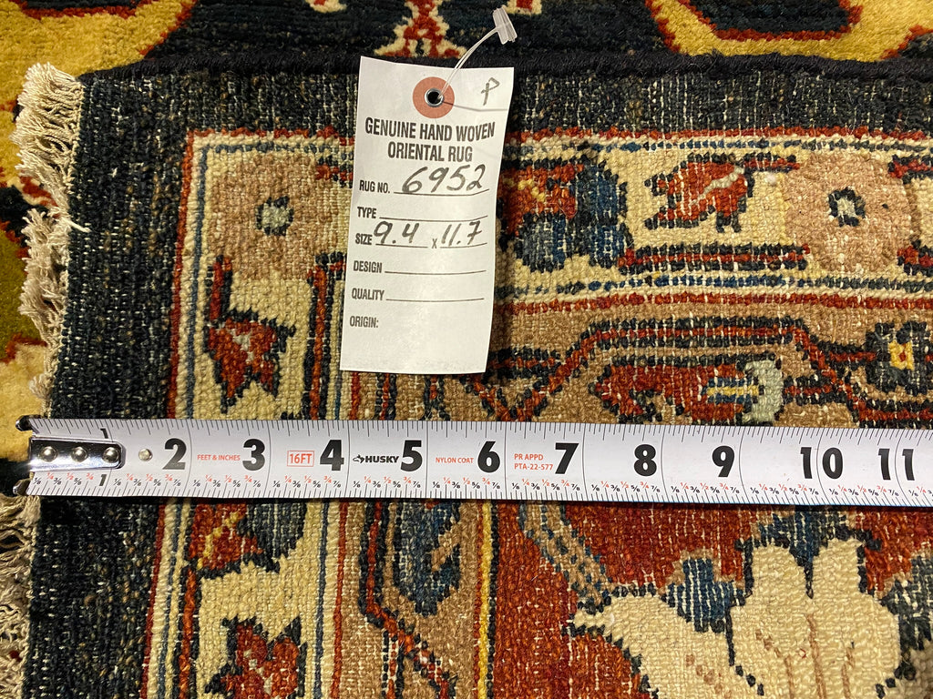 9.4 x 11.7 Dark Royal Blue Quality Ziglar Quality Rug Natural Wool   #F-6952