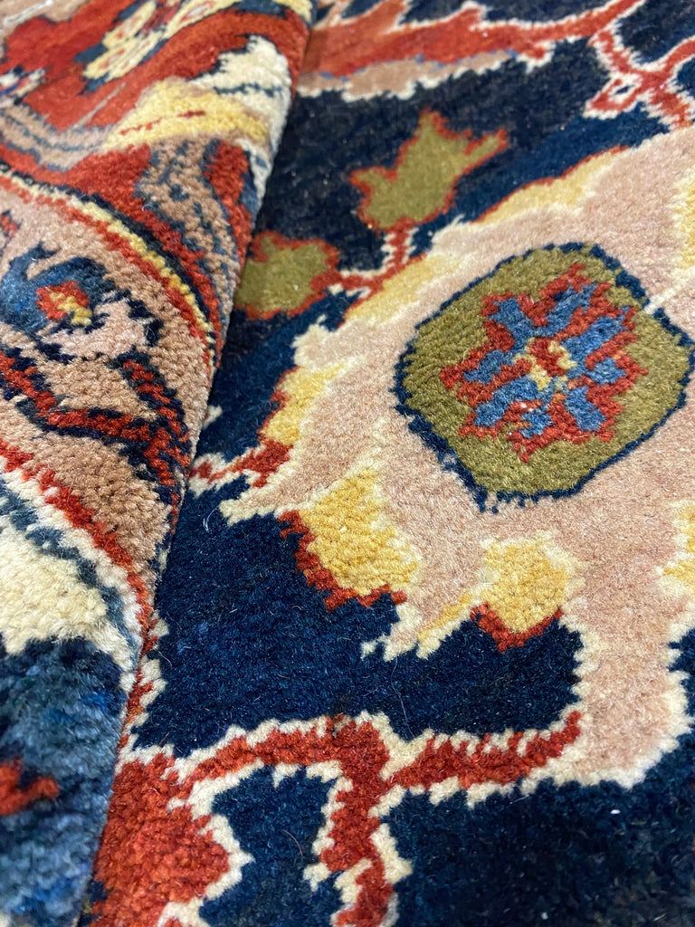 9.4 x 11.7 Dark Royal Blue Quality Ziglar Quality Rug Natural Wool   #F-6952