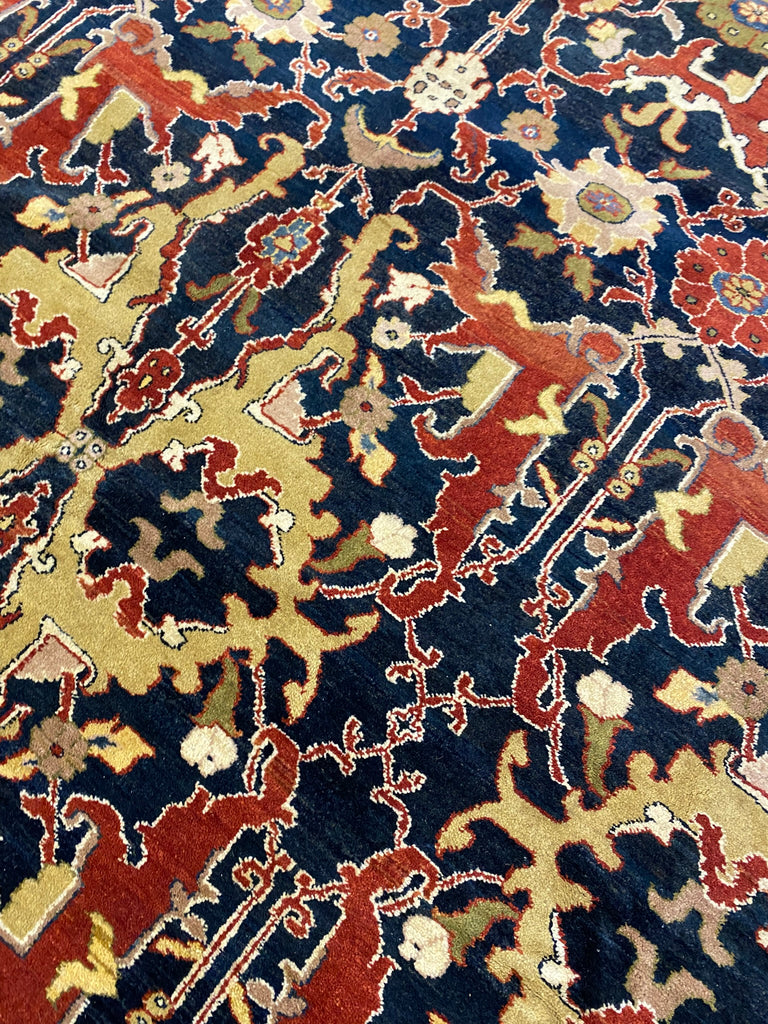 9.4 x 11.7 Dark Royal Blue Quality Ziglar Quality Rug Natural Wool   #F-6952