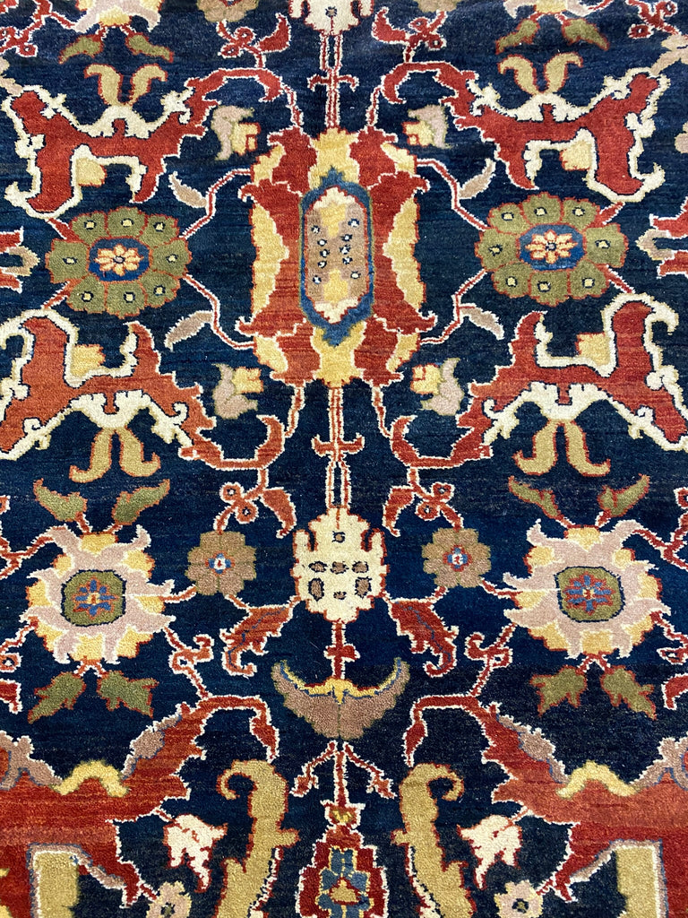 9.4 x 11.7 Dark Royal Blue Quality Ziglar Quality Rug Natural Wool   #F-6952