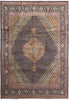 Load image into Gallery viewer, 10 x 13.2 Black Persian Wool &amp; Silk Tabriz Mahi Rug 79978