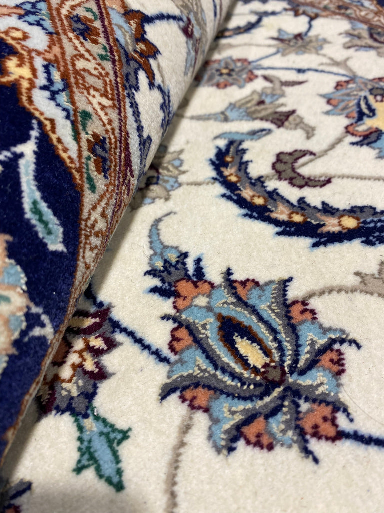 Super Fine Persian Esfahan Runner 2.7 x 13.0 Wool and Silk 500 KPSI   #F-6956