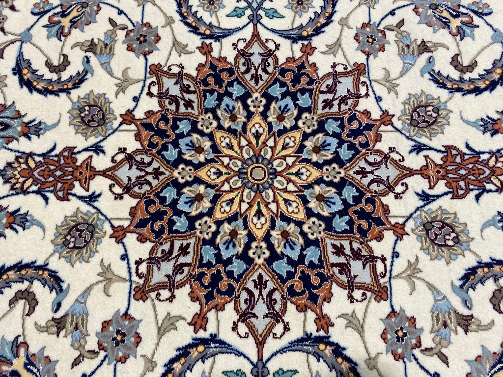 Super Fine Persian Esfahan Runner 2.7 x 13.0 Wool and Silk 500 KPSI   #F-6956