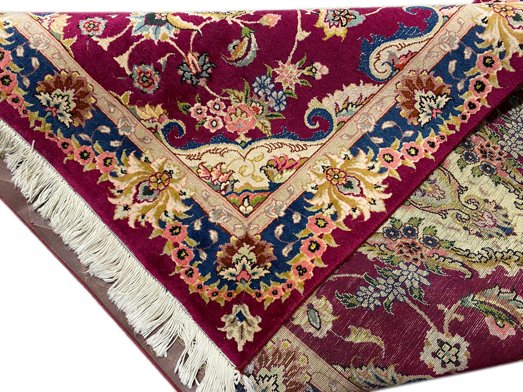 Super Fine Quality Persian Tabriz Runner Wool and Silk 400 KPSI 2.9 x 16.7 #F-6957