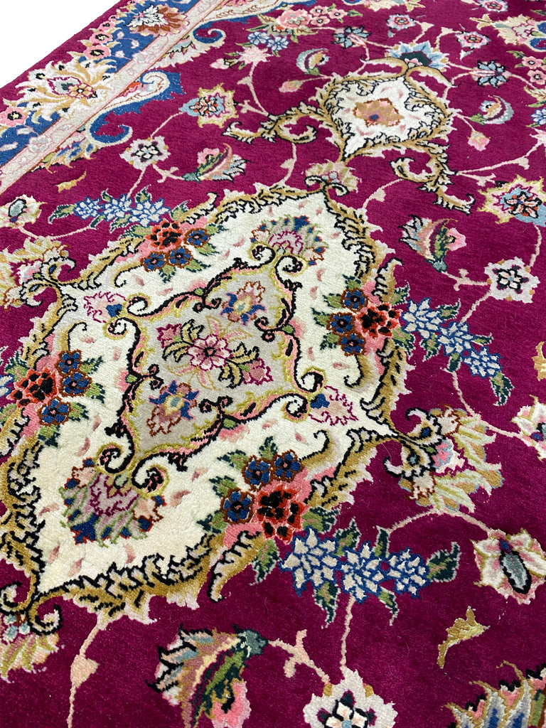 Super Fine Quality Persian Tabriz Runner Wool and Silk 400 KPSI 2.9 x 16.7 #F-6957