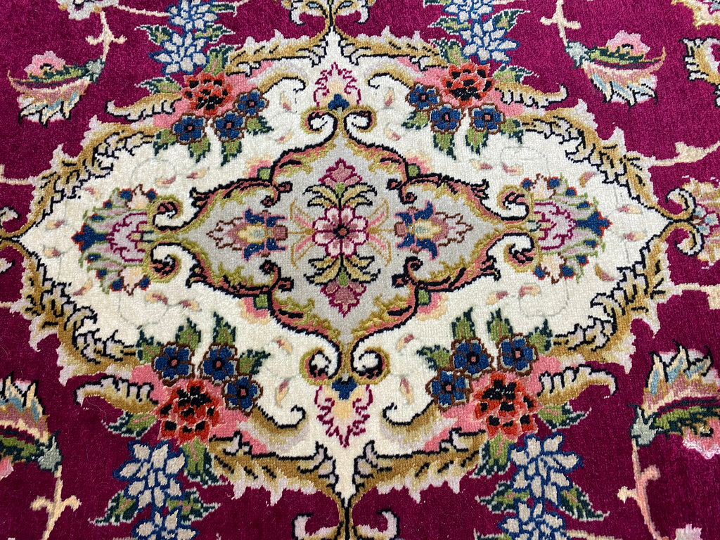 Super Fine Quality Persian Tabriz Runner Wool and Silk 400 KPSI 2.9 x 16.7 #F-6957