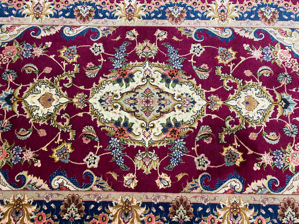 Super Fine Quality Persian Tabriz Runner Wool and Silk 400 KPSI 2.9 x 16.7 #F-6957