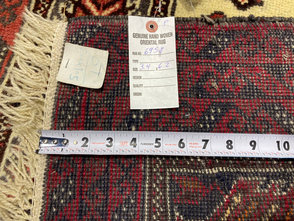 3.4 x 6 Persian Tribal Baluch Prayer Rug   #F-6958