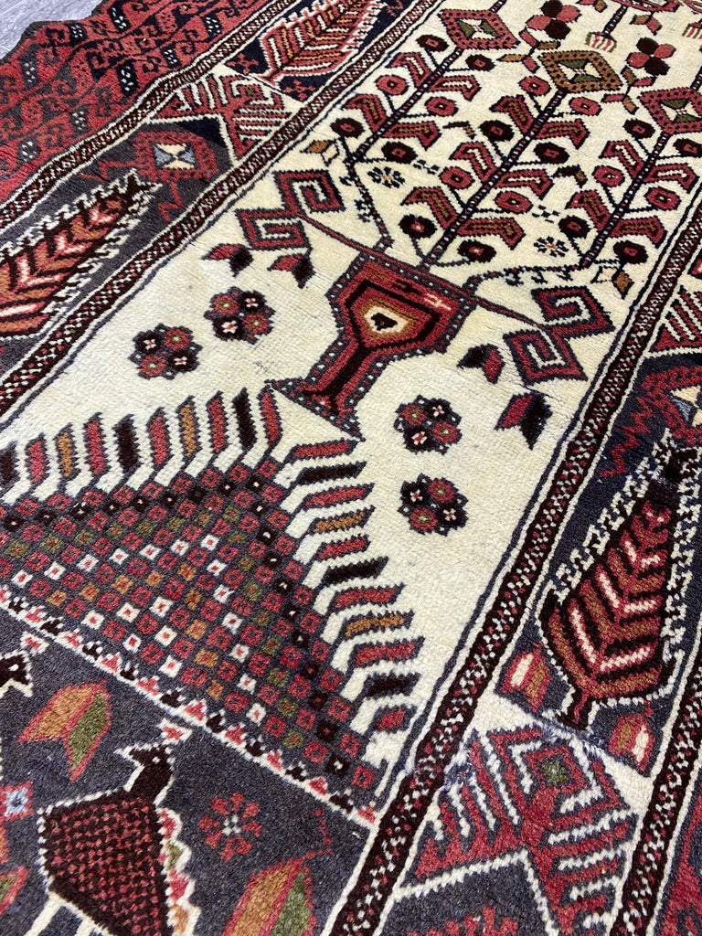 3.4 x 6 Persian Tribal Baluch Prayer Rug   #F-6958