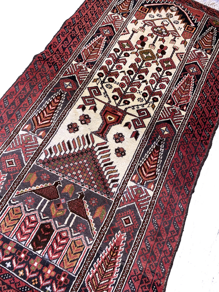 3.4 x 6 Persian Tribal Baluch Prayer Rug   #F-6958