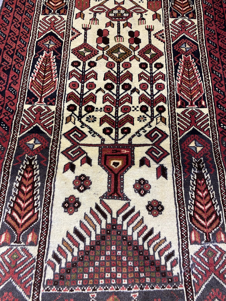 3.4 x 6 Persian Tribal Baluch Prayer Rug   #F-6958