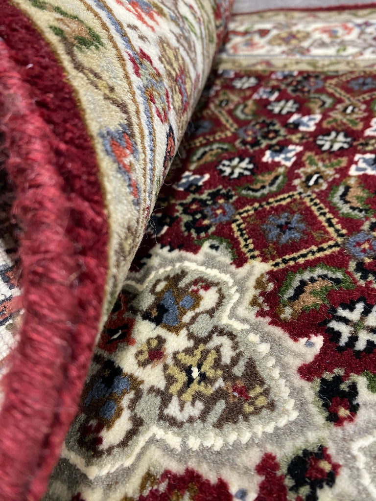 12 Feet RUNNER Quality Handmade Wool and Silk Tabriz Mahi   #F-6959
