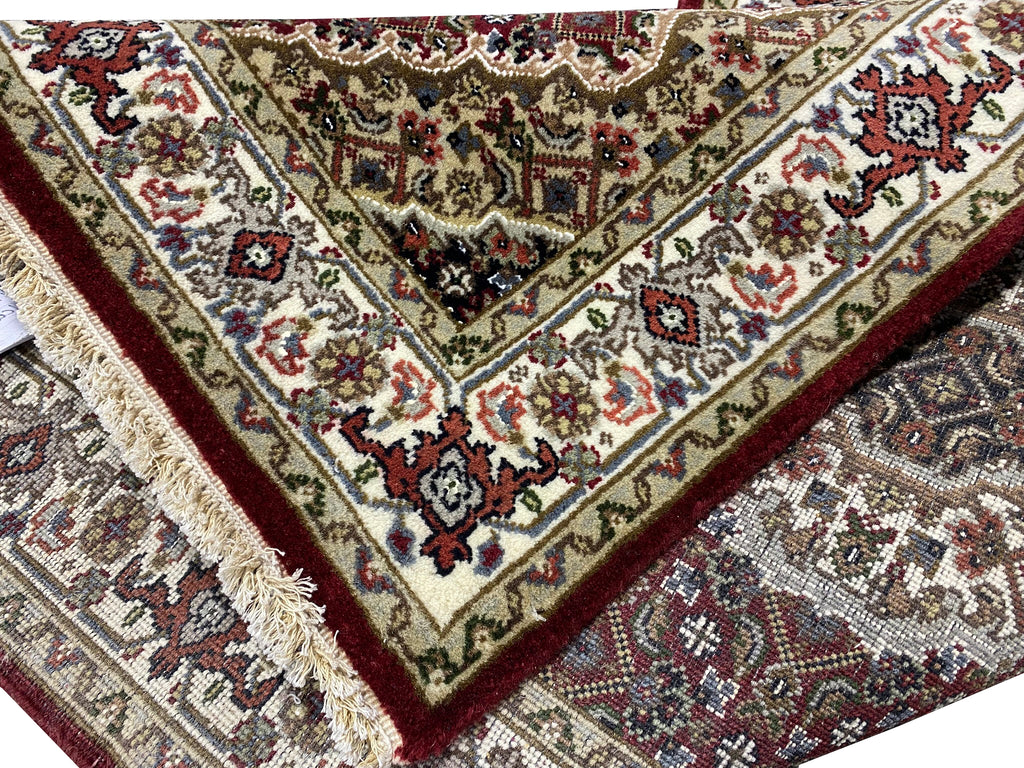 12 Feet RUNNER Quality Handmade Wool and Silk Tabriz Mahi   #F-6959