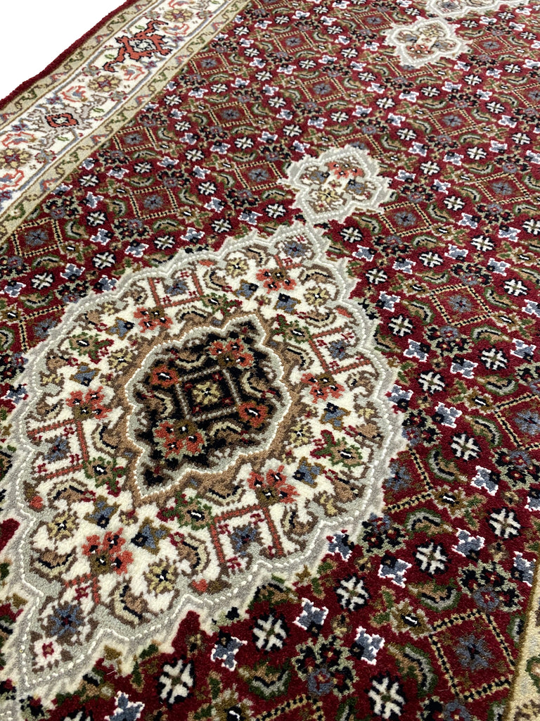 12 Feet RUNNER Quality Handmade Wool and Silk Tabriz Mahi   #F-6959