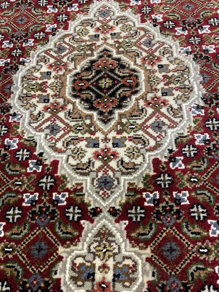 12 Feet RUNNER Quality Handmade Wool and Silk Tabriz Mahi   #F-6959