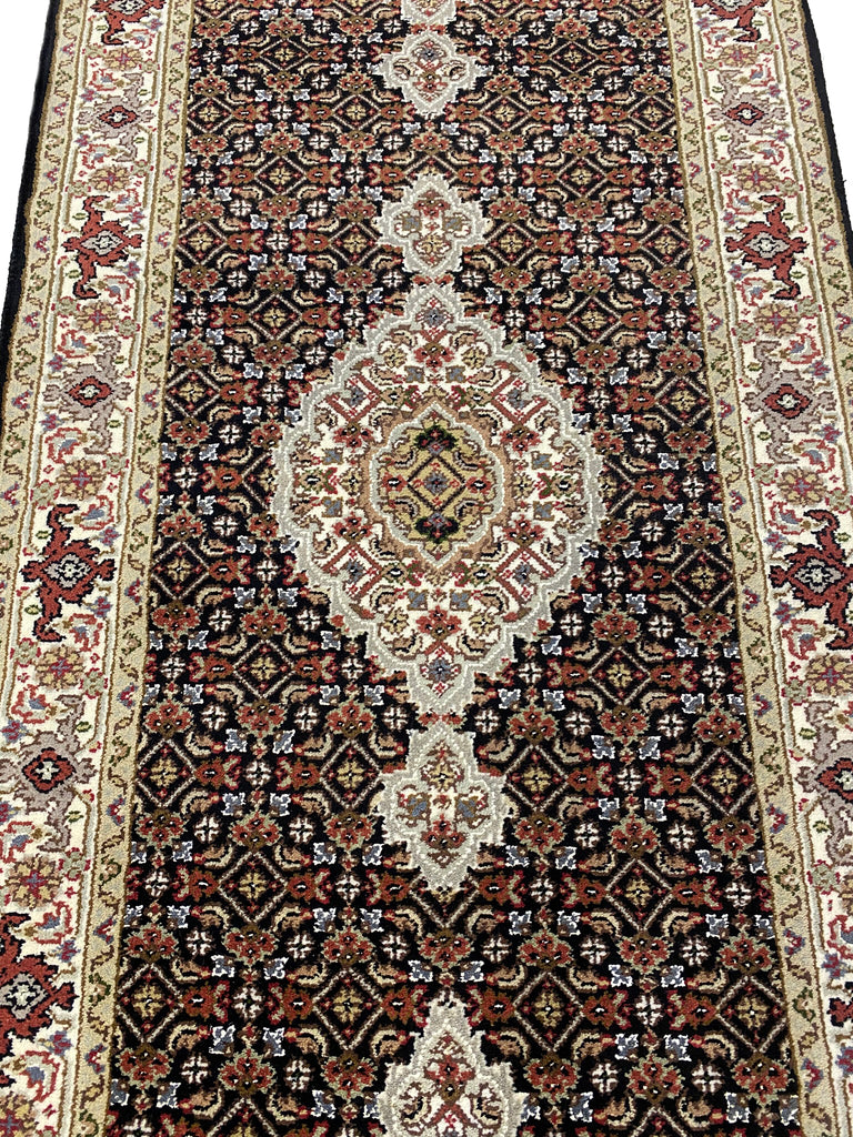 14 Feet Handmade Wool and Silk Mahi Runner #F-6960