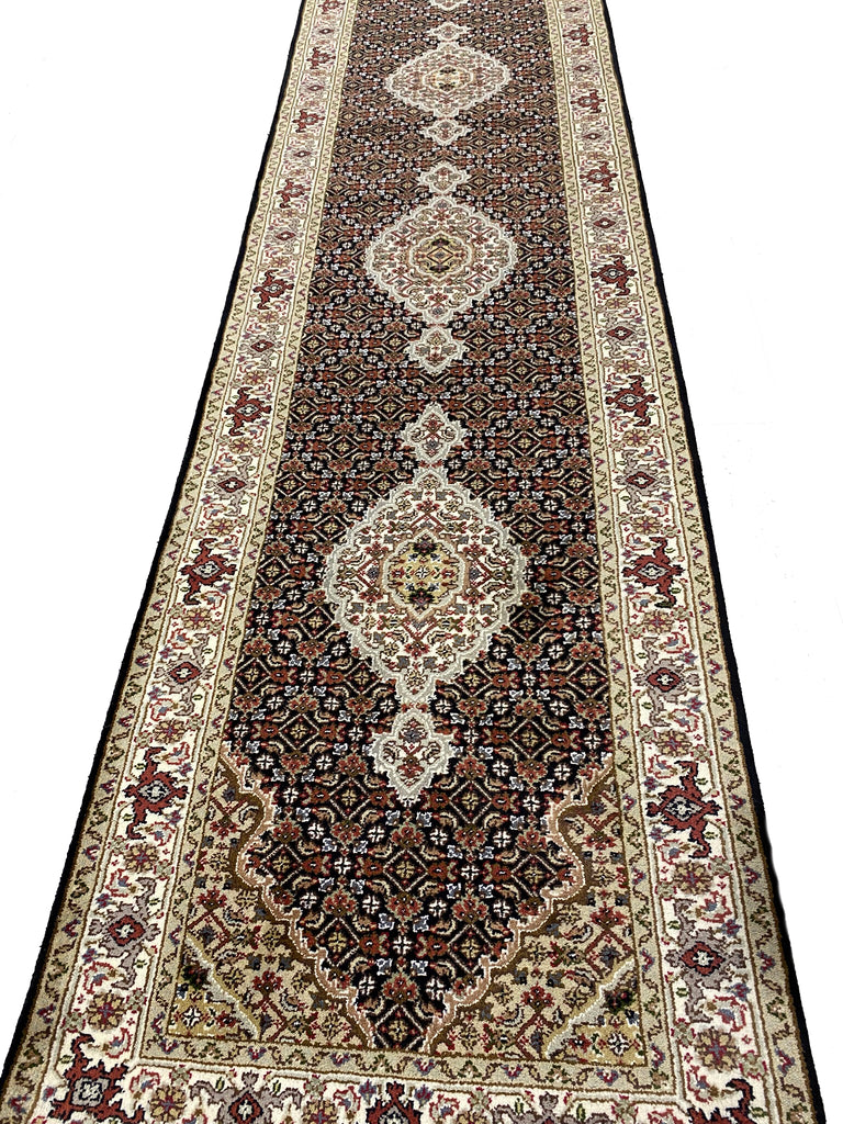 14 Feet Handmade Wool and Silk Mahi Runner #F-6960