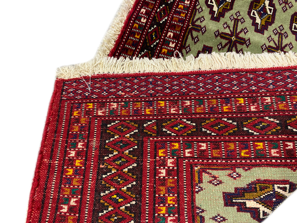 Small Turkman Bokhara Handmade rug  #F-6963