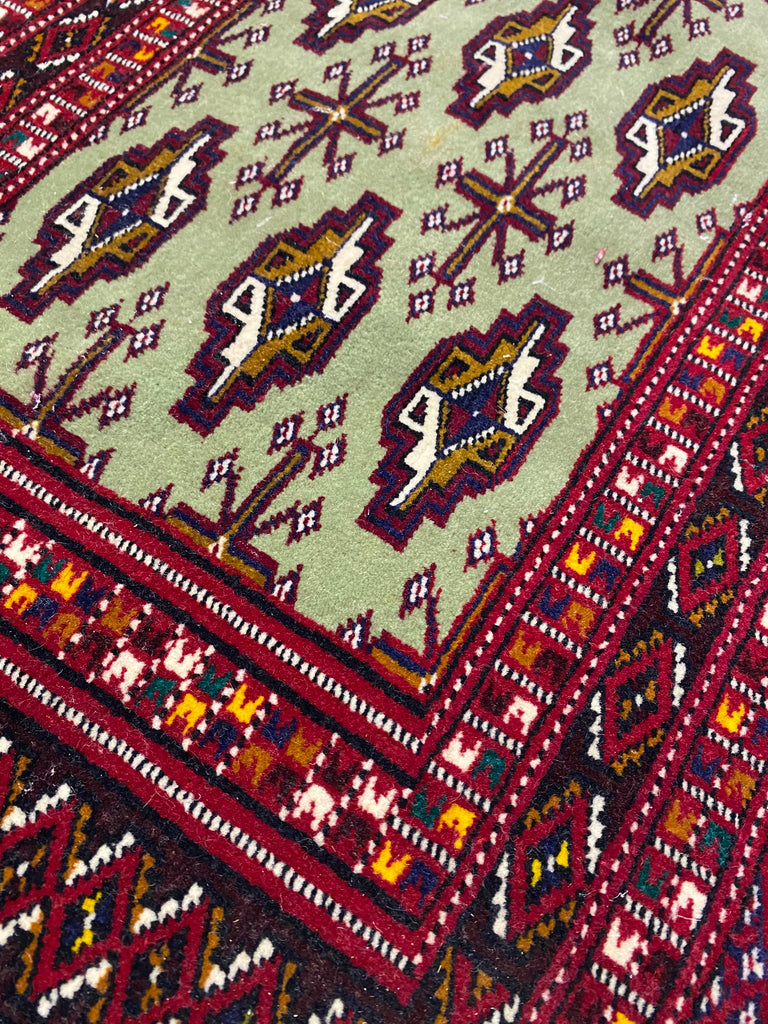 Small Turkman Bokhara Handmade rug  #F-6963