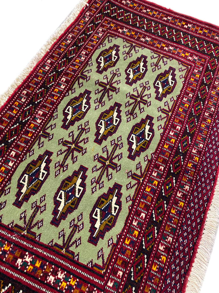 Small Turkman Bokhara Handmade rug  #F-6963