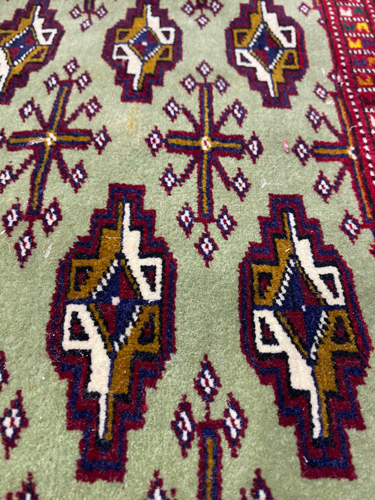 Small Turkman Bokhara Handmade rug  #F-6963