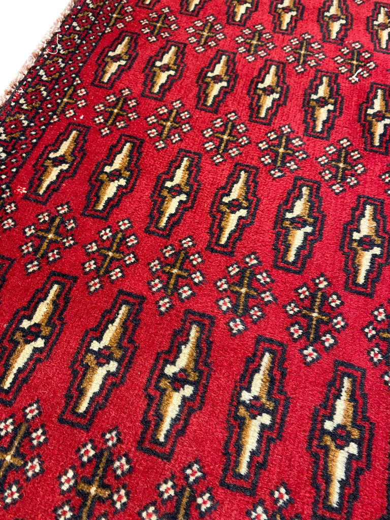 1.6 x 3.4 Turkman Bokhara Tribal Rug #F-6964