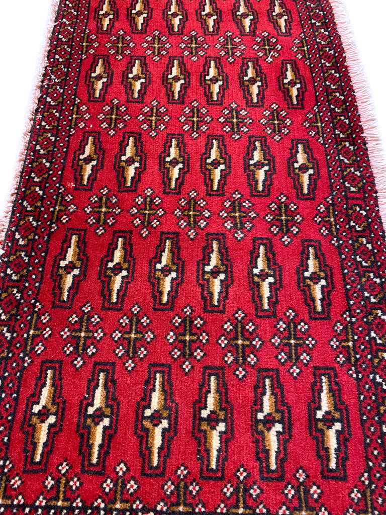 1.6 x 3.4 Turkman Bokhara Tribal Rug #F-6964