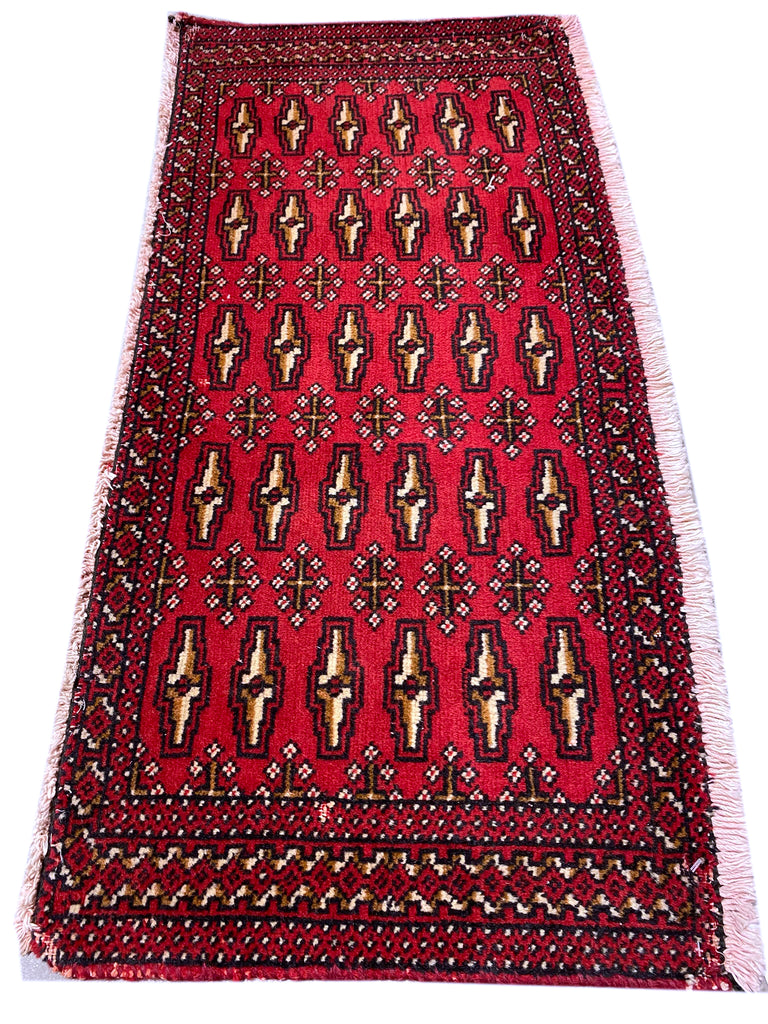 1.6 x 3.4 Turkman Bokhara Tribal Rug #F-6964
