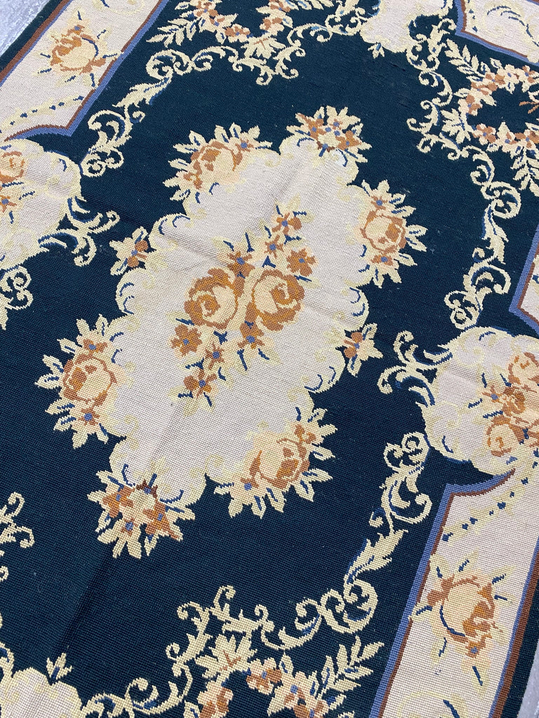 4 x 6 Needle Point Rug French Aubusson  #F-6966