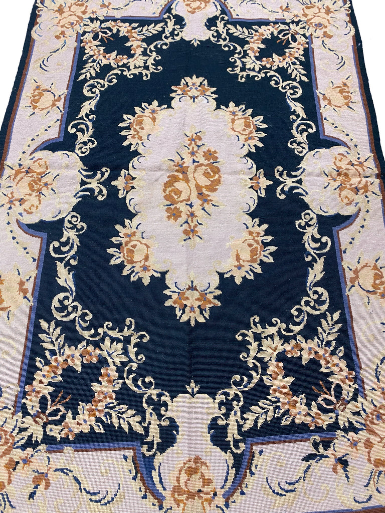 4 x 6 Needle Point Rug French Aubusson  #F-6966