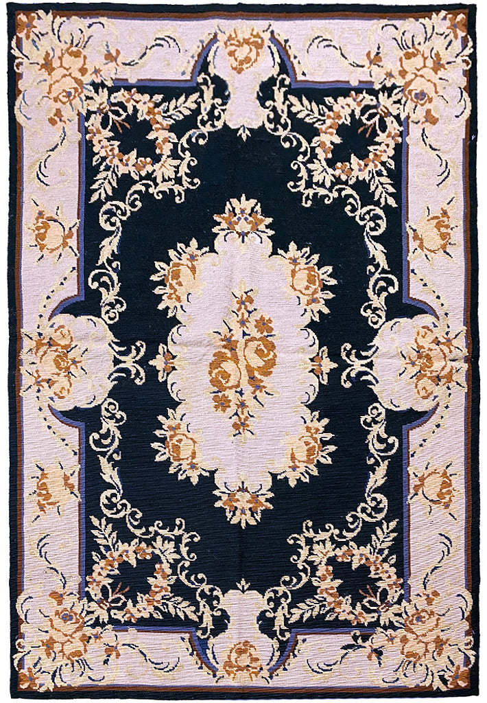 4 x 6 Needle Point Rug French Aubusson  #F-6966