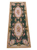 Load image into Gallery viewer, 2.6 x 6.7  EMERALD GREEN Needle Point Runner #F-6969