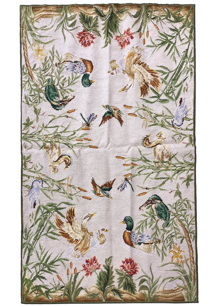 3 x 5 Needle Point Rug TROPICAL  #F-6970