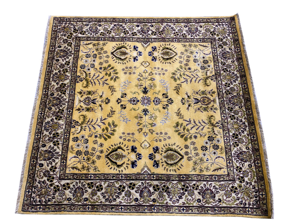 5.8 x 5.8 Square Handmade Wool Rug #F-4024