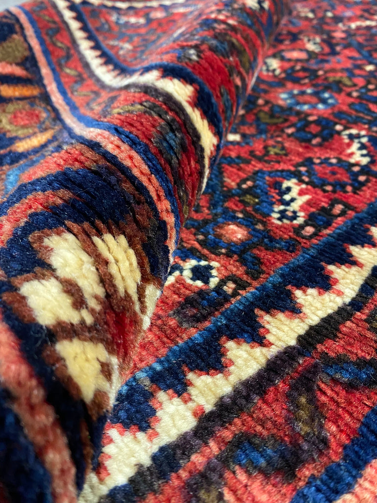 3.8 x 14.2 Red Persian Hamadan Runner Area Rug 9595