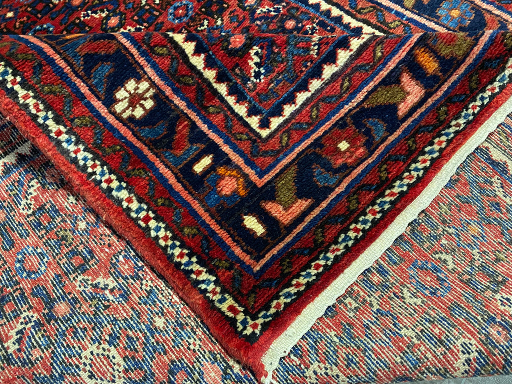 3.8 x 14.2 Red Persian Hamadan Runner Area Rug 9595