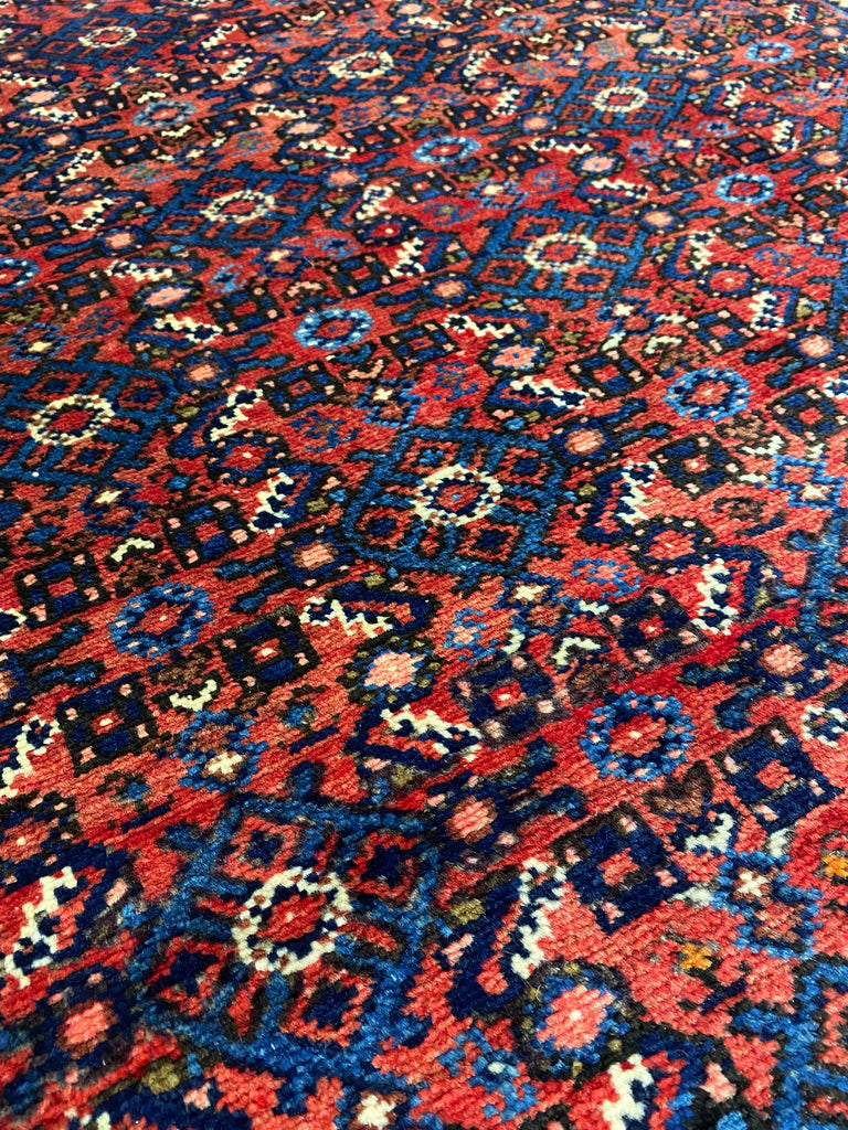 3.8 x 14.2 Red Persian Hamadan Runner Area Rug 9595
