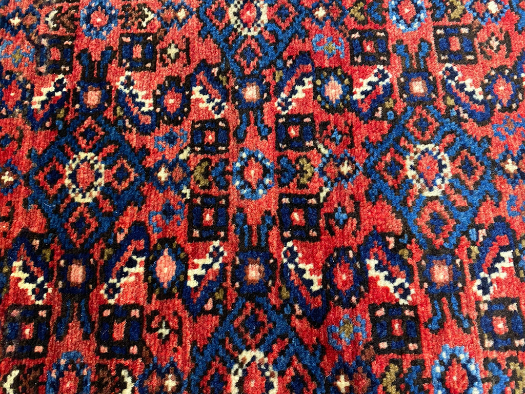 3.8 x 14.2 Red Persian Hamadan Runner Area Rug 9595