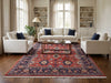 Load image into Gallery viewer, 7 x 10.6 Salmon Pink Fine Persian Mahal Rug 72327