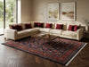 Load image into Gallery viewer, 7 x 10 Navy Blue Fine Persian Sarouk Wool Rug #B-72420